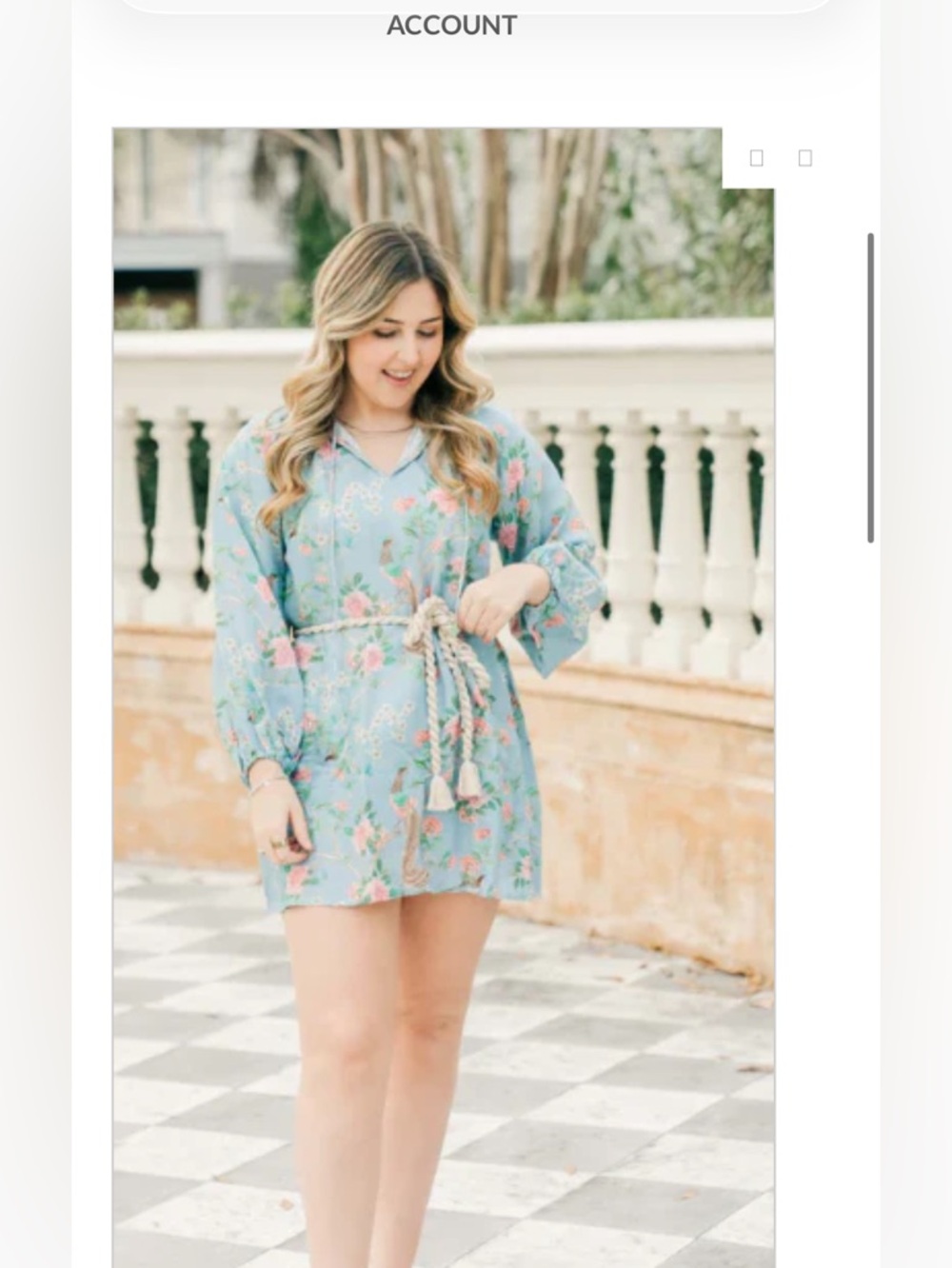 Blue Floral Women Dress/MArigold by Victoria Dunn